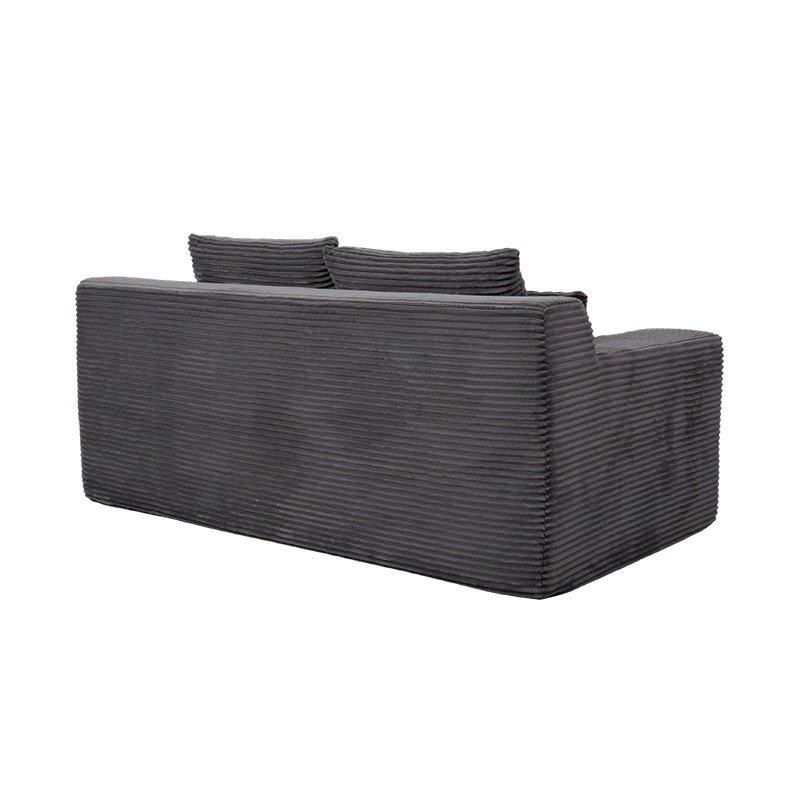 Transformable Modular Sofa Bed sa Dark Grey Corduroy na may Maramihang Cushions Transformable Modular Sofa Bed sa Dark Grey Corduroy na may Maramihang Cushions