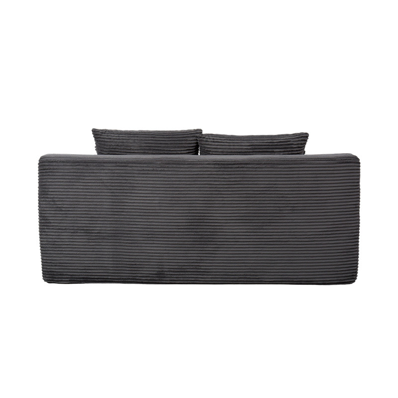 Transformable Modular Sofa Bed sa Dark Grey Corduroy na may Maramihang Cushions Transformable Modular Sofa Bed sa Dark Grey Corduroy na may Maramihang Cushions