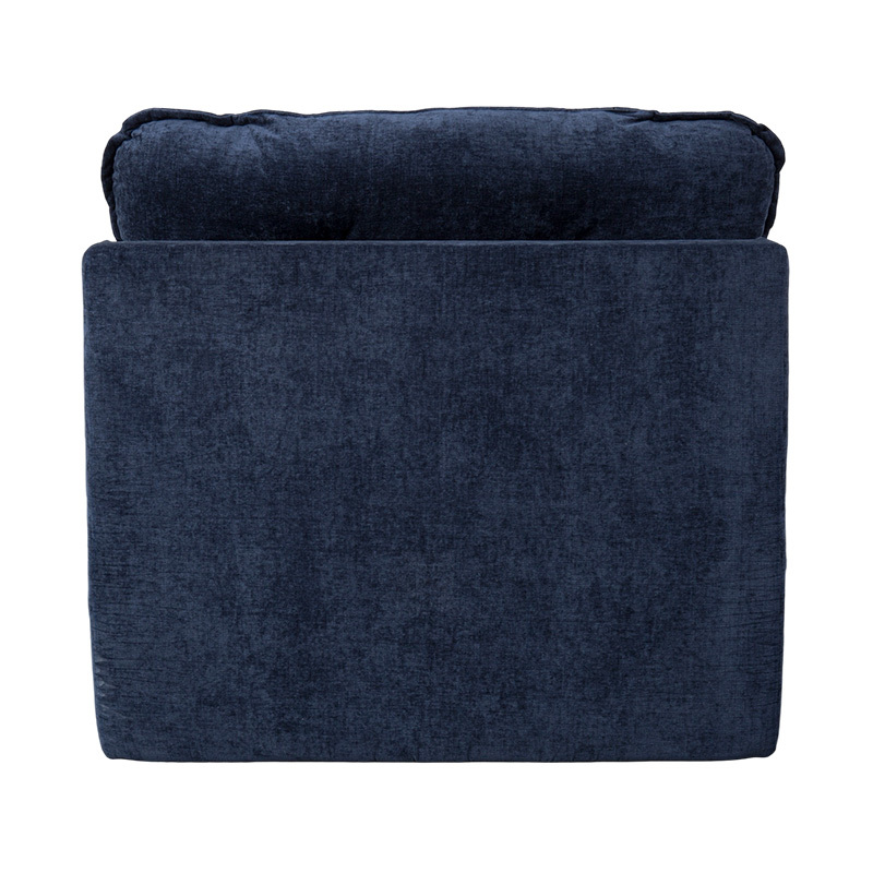 Modular Full-Foam Sofa Set sa Deep Blue Corduroy na may Cushioned Backrest at Matching Ottoman Modular Full-Foam Sofa Set sa Deep Blue Corduroy na may Cushioned Backrest at Matching Ottoman