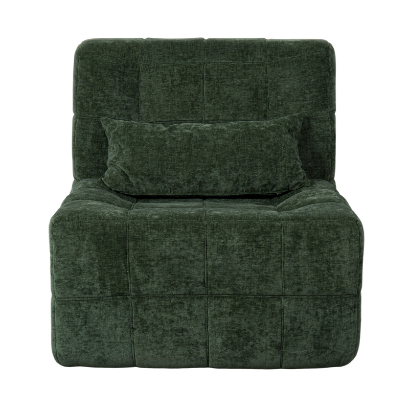 Oversized Single Full-Foam Sofa sa Emerald Green Corduroy na may Block Design Oversized Single Full-Foam Sofa sa Emerald Green Corduroy na may Block Design