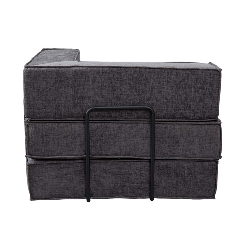 Creative Modular Sofa sa Dark Gray na Tela, Malayang Pinagsasama at Multi-Functional na Full-Foam na Disenyo Creative Modular Sofa sa Dark Gray na Tela, Malayang Pinagsasama at Multi-Functional na Full-Foam na Disenyo