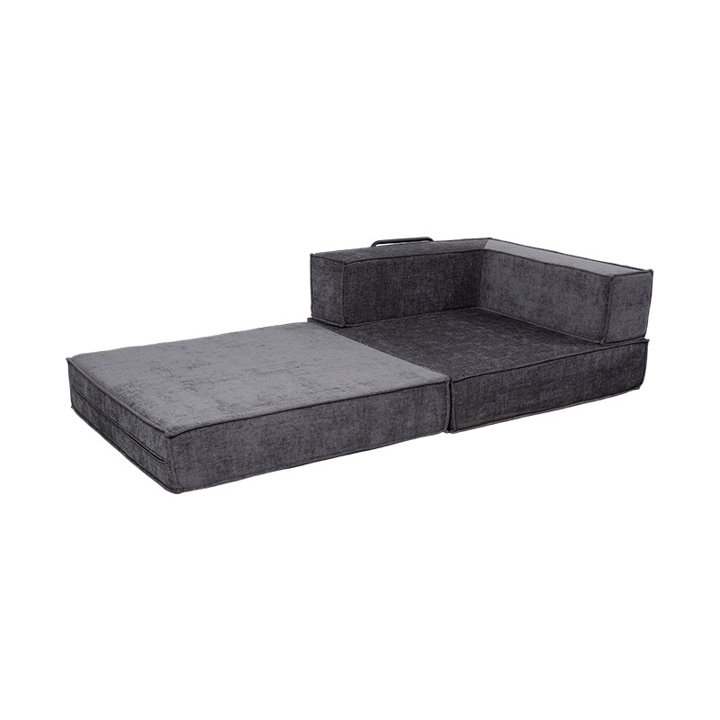 Creative Modular Sofa sa Dark Gray na Tela, Malayang Pinagsasama at Multi-Functional na Full-Foam na Disenyo Creative Modular Sofa sa Dark Gray na Tela, Malayang Pinagsasama at Multi-Functional na Full-Foam na Disenyo