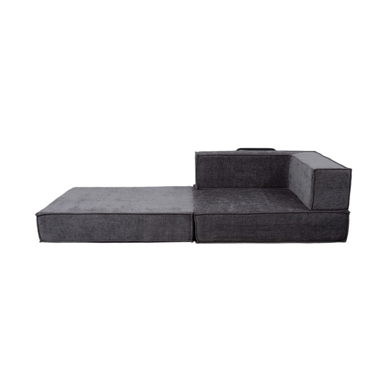Creative Modular Sofa sa Dark Gray na Tela, Malayang Pinagsasama at Multi-Functional na Full-Foam na Disenyo Creative Modular Sofa sa Dark Gray na Tela, Malayang Pinagsasama at Multi-Functional na Full-Foam na Disenyo