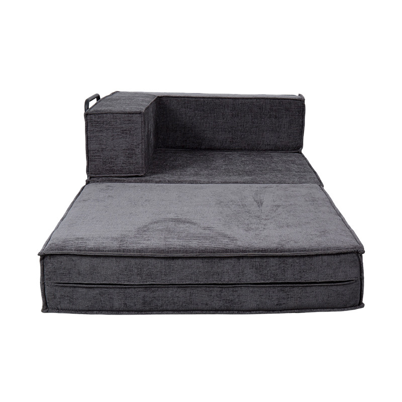 Creative Modular Sofa sa Dark Gray na Tela, Malayang Pinagsasama at Multi-Functional na Full-Foam na Disenyo Creative Modular Sofa sa Dark Gray na Tela, Malayang Pinagsasama at Multi-Functional na Full-Foam na Disenyo