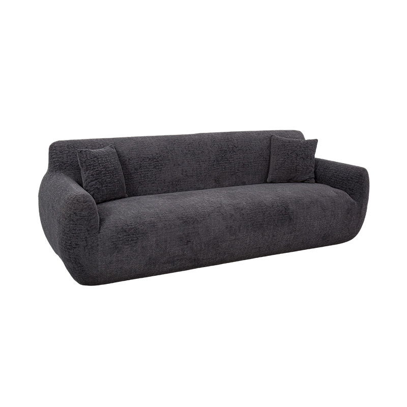 3–4 Seater na Full-Foam Sofa sa Dark Gray na Jacquard Chenille na Tela 3–4 Seater na Full-Foam Sofa sa Dark Gray na Jacquard Chenille na Tela