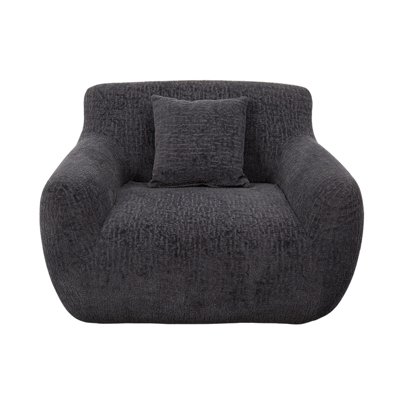 Full-Foam Hug-Style Single Sofa na may Heavy Chenille Fabric at Subtle Jacquard Pattern